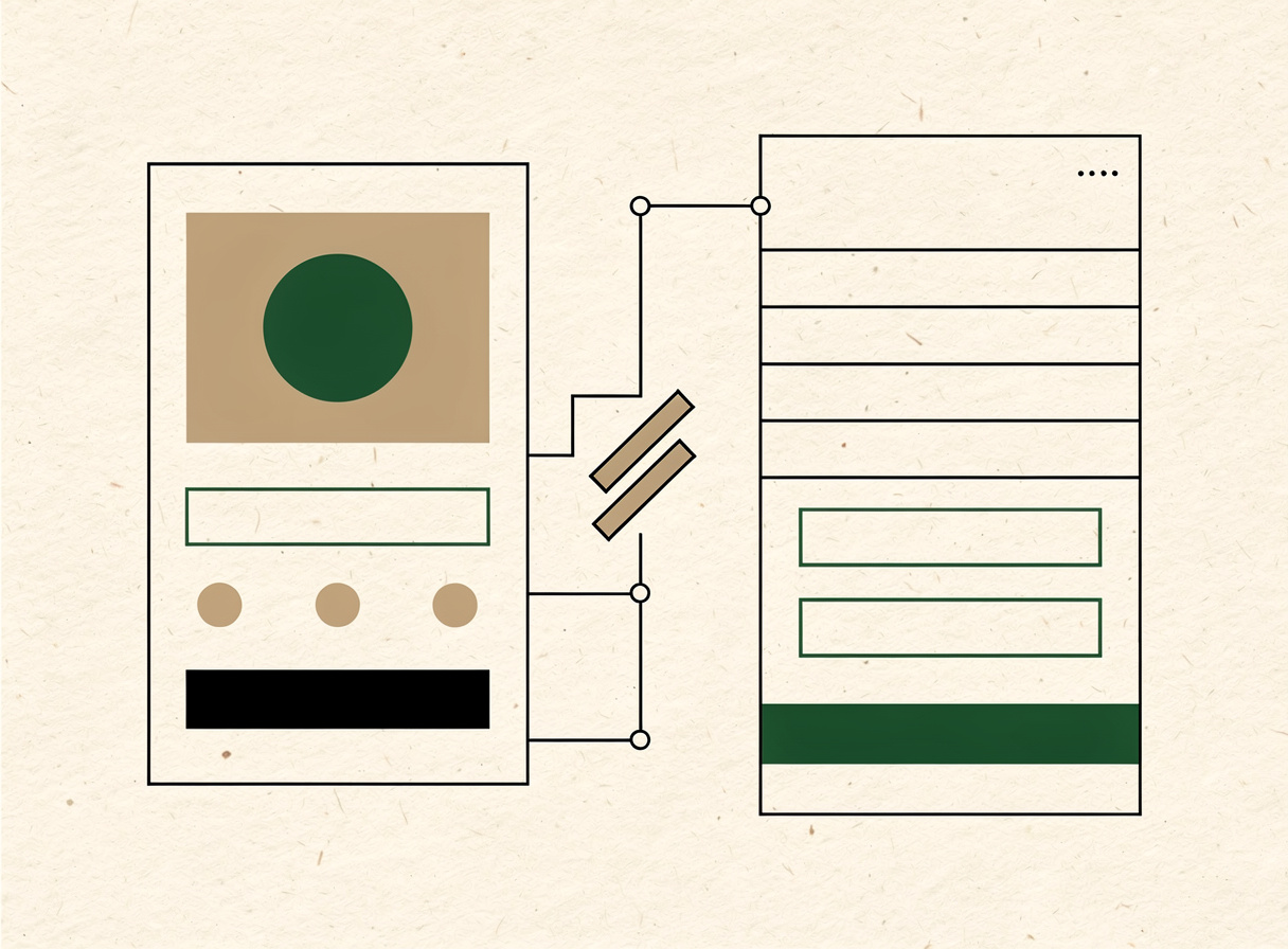 Geometric illustration of the two placements — product page block and cart drawer injection